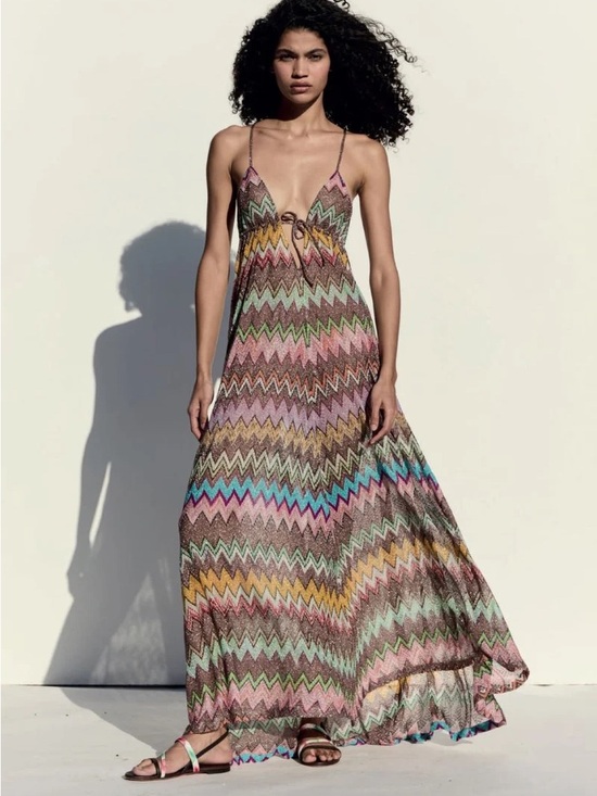 Missoni Dresses & Skirts - Missoni Multicolor Zigzag Maxi Dress with Pastel Accents WORN ONCE